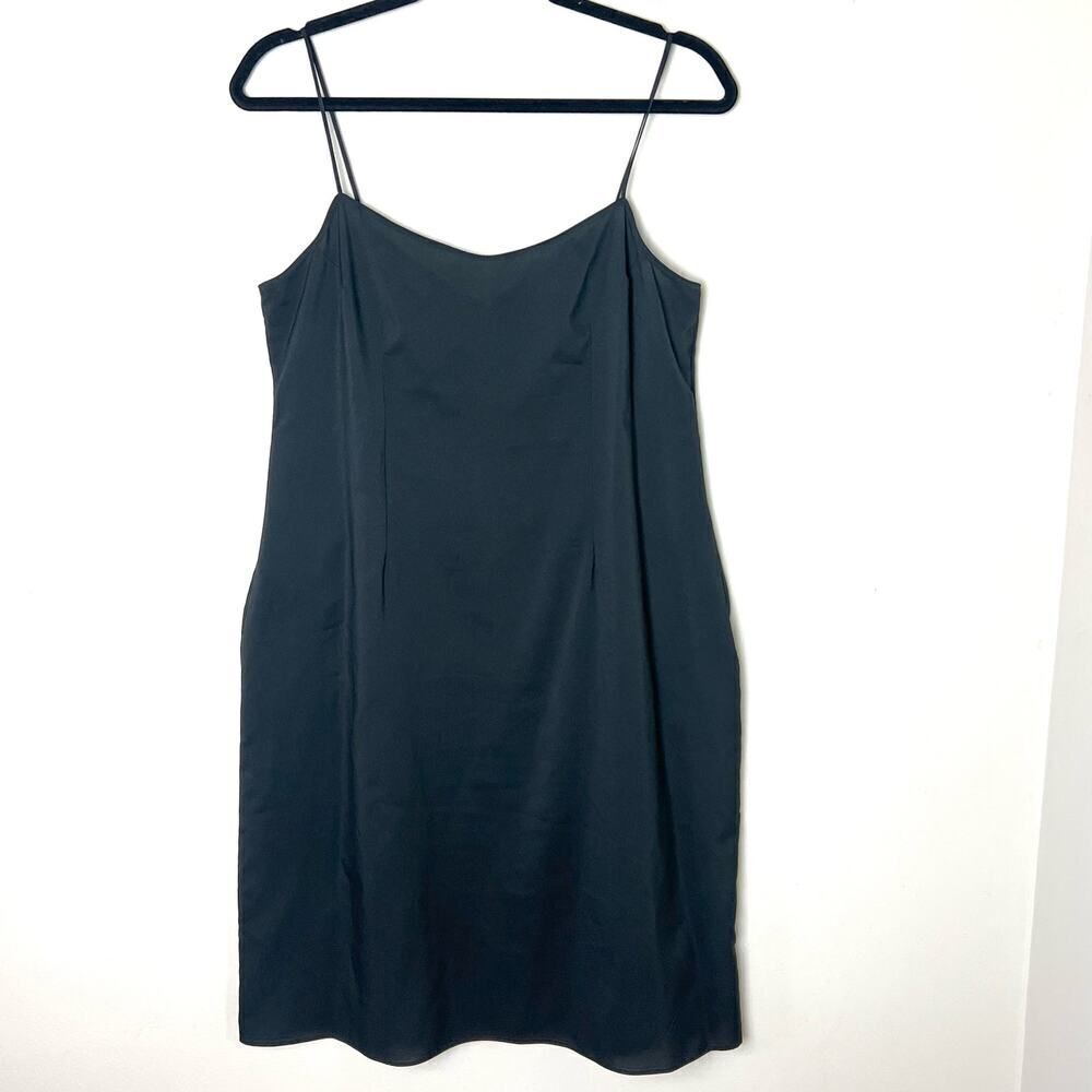 Teri Jon Slip Dress LBD Sleeveless 90s Style Black Sz 8